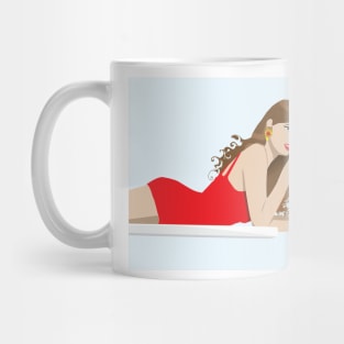 Women on a Diving Board Mug